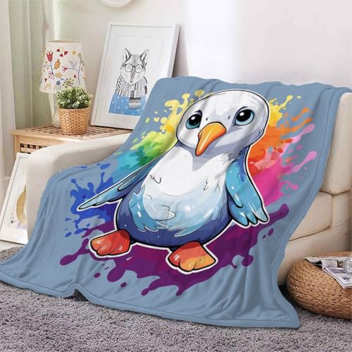 YZQGLHP Decke Ente Kuscheldecke FarbenpräChtig Decken Weiche Ueberwurfdecke 150x200 cm Flauschig Flanell Wohndecke als Sofadecke Reisedecke Ganzjahresdecke von YZQGLHP