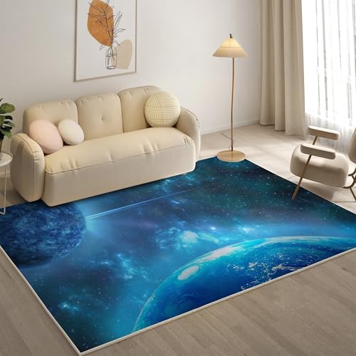 YZQGLHP Galaxis Teppich Planet Teppiche, Weich Kurzflor & Waschbar & rutschfest Fussmatte Innen, Easy Clean Teppichs 100x200 cm fürs Wohnzimmer, Schlafzimmer und Esszimmer YZQGLHP Galaxis Teppich Planet Teppiche, Weich Kurzflor & Waschbar & rutschfest Fussmatte Innen, Easy Clean Teppichs 100x200 cm fürs Wohnzimmer, Schlafzimmer und Esszimmer von YZQGLHP