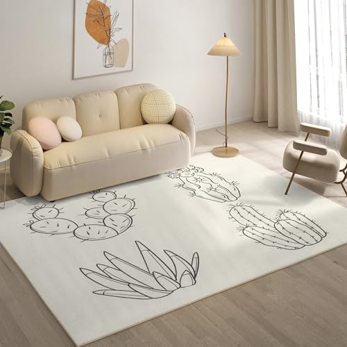 YZQGLHP Kaktus Teppich Anlage Teppiche, Weich Kurzflor & Waschbar & rutschfest Fussmatte Innen, Easy Clean Teppichs 200x300 cm fürs Wohnzimmer, Schlafzimmer und Esszimmer von YZQGLHP