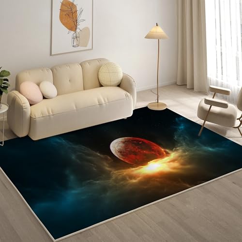 YZQGLHP Licht Teppich Planet Teppiche, Weich Kurzflor & Waschbar & rutschfest Fussmatte Innen, Easy Clean Teppichs 160x230 cm fürs Wohnzimmer, Schlafzimmer und Esszimmer YZQGLHP Licht Teppich Planet Teppiche, Weich Kurzflor & Waschbar & rutschfest Fussmatte Innen, Easy Clean Teppichs 160x230 cm fürs Wohnzimmer, Schlafzimmer und Esszimmer von YZQGLHP