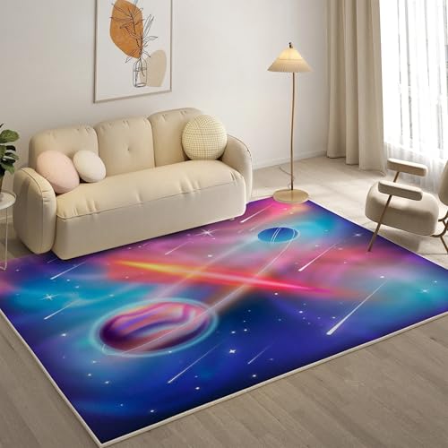 YZQGLHP Meteor Teppich Planet Teppiche, Weich Kurzflor & Waschbar & rutschfest Fussmatte Innen, Easy Clean Teppichs 200x200 cm fürs Wohnzimmer, Schlafzimmer und Esszimmer YZQGLHP Meteor Teppich Planet Teppiche, Weich Kurzflor & Waschbar & rutschfest Fussmatte Innen, Easy Clean Teppichs 200x200 cm fürs Wohnzimmer, Schlafzimmer und Esszimmer von YZQGLHP