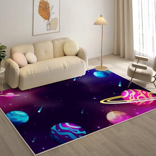 YZQGLHP Planet Teppich Galaxis Teppiche, Weich Kurzflor & Waschbar & rutschfest Fussmatte Innen, Easy Clean Teppichs 200x200 cm fürs Wohnzimmer, Schlafzimmer und Esszimmer YZQGLHP Planet Teppich Galaxis Teppiche, Weich Kurzflor & Waschbar & rutschfest Fussmatte Innen, Easy Clean Teppichs 200x200 cm fürs Wohnzimmer, Schlafzimmer und Esszimmer von YZQGLHP