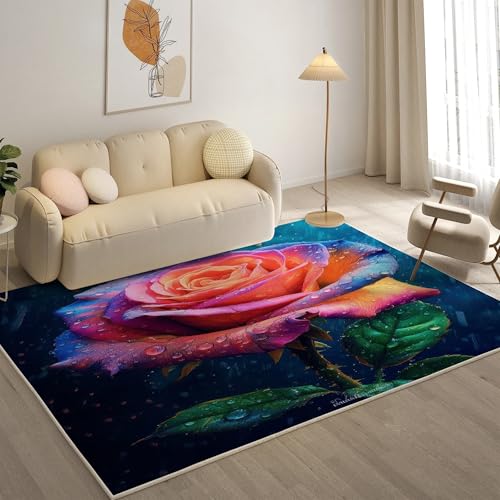 YZQGLHP Regenwasser Teppich Farbe Rose Teppiche, Weich Kurzflor & Waschbar & rutschfest Fussmatte Innen, Easy Clean Teppichs 200x200 cm fürs Wohnzimmer, Schlafzimmer und Esszimmer YZQGLHP Regenwasser Teppich Farbe Rose Teppiche, Weich Kurzflor & Waschbar & rutschfest Fussmatte Innen, Easy Clean Teppichs 200x200 cm fürs Wohnzimmer, Schlafzimmer und Esszimmer von YZQGLHP