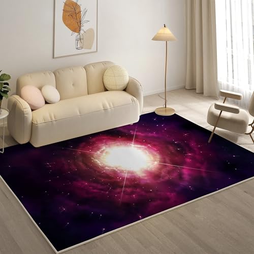 YZQGLHP Sonnenlicht Teppich Sternenlicht Teppiche, Weich Kurzflor & Waschbar & rutschfest Fussmatte Innen, Easy Clean Teppichs 60x90 cm fürs Wohnzimmer, Schlafzimmer und Esszimmer von YZQGLHP