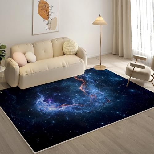 YZQGLHP Sternenhimmel Teppich Galaxis Teppiche, Weich Kurzflor & Waschbar & rutschfest Fussmatte Innen, Easy Clean Teppichs 60x90 cm fürs Wohnzimmer, Schlafzimmer und Esszimmer YZQGLHP Sternenhimmel Teppich Galaxis Teppiche, Weich Kurzflor & Waschbar & rutschfest Fussmatte Innen, Easy Clean Teppichs 60x90 cm fürs Wohnzimmer, Schlafzimmer und Esszimmer von YZQGLHP