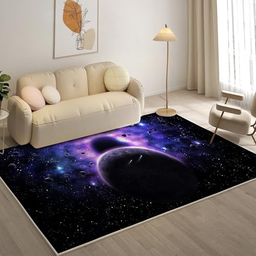 YZQGLHP Sternenhimmel Teppich Planet Teppiche, Weich Kurzflor & Waschbar & rutschfest Fussmatte Innen, Easy Clean Teppichs 60x90 cm fürs Wohnzimmer, Schlafzimmer und Esszimmer YZQGLHP Sternenhimmel Teppich Planet Teppiche, Weich Kurzflor & Waschbar & rutschfest Fussmatte Innen, Easy Clean Teppichs 60x90 cm fürs Wohnzimmer, Schlafzimmer und Esszimmer von YZQGLHP
