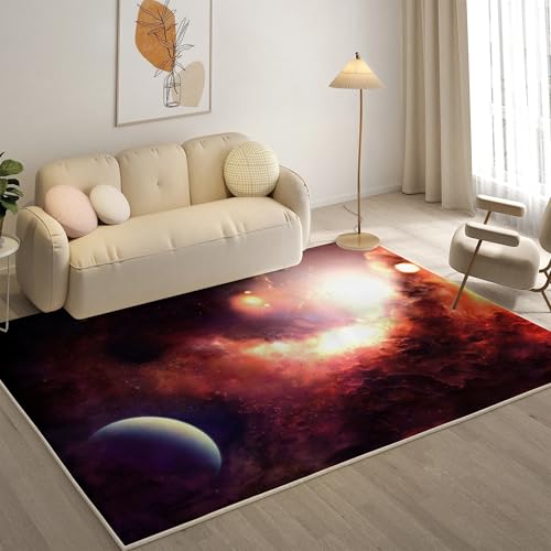 YZQGLHP Sternenhimmel Teppich Planet Teppiche, Weich Kurzflor & Waschbar & rutschfest Fussmatte Innen, Easy Clean Teppichs 60x90 cm fürs Wohnzimmer, Schlafzimmer und Esszimmer YZQGLHP Sternenhimmel Teppich Planet Teppiche, Weich Kurzflor & Waschbar & rutschfest Fussmatte Innen, Easy Clean Teppichs 60x90 cm fürs Wohnzimmer, Schlafzimmer und Esszimmer von YZQGLHP