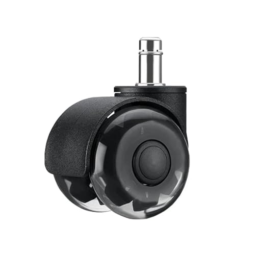 (5 Stück) 2 Zoll Staubdichter Gaming-Stuhl Mit Doppelrad, Bürostuhl, Universalrad/Sicherungsringschraube M11/geräuschlose Rolle, Staubdicht(M11-Black) von YZQOZKJH