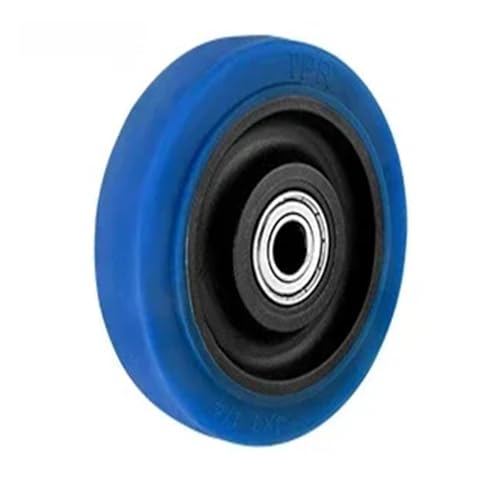 1/4 Stück 3"/4"/5" 304 Edelstahlrollen Mittelblau TPR Doppelwellengummi Universalrolle Leises Rad Caster 300KG(Single,3 inch 4pc) von YZQOZKJH