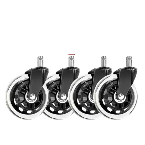 1-5 STÜCKE Universal Mute Caster 50KG Rad 10mm 11mm Ersatz Bürostuhl Schwenkrollen 360 Grad Räder Möbel Hardware(4 Piece 11mm) von YZQOZKJH