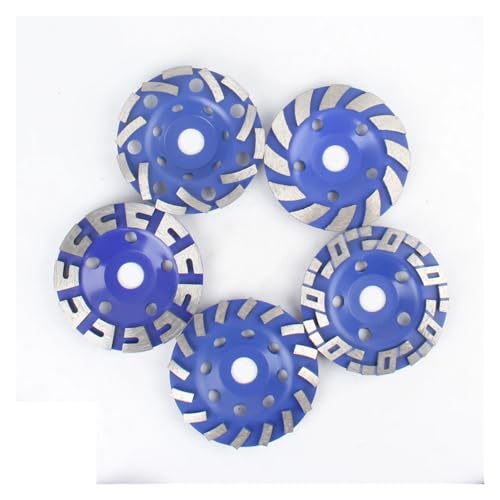 1 Stück 5 Zoll Diamant-Turbo-Schleiftopfscheibe, geeignet for Schleifen, Polieren, Reinigen von Oberflächen, Schleifen von Granit, Beton, Stein, Zement(12T) von YZQOZKJH