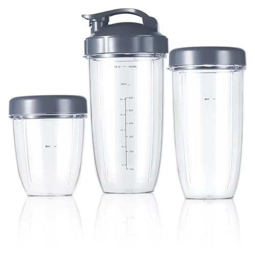 18/24/32 Oz Ersatzbecher-Set Mit Flip-Top-Deckel For Mitnehmen Und Frischhaltefunktion, Kompatibel NutriBullet 600 W Pro 900 Mixern 18/24/32 Oz Ersatzbecher-Set Mit Flip-Top-Deckel For Mitnehmen Und Frischhaltefunktion, Kompatibel NutriBullet 600 W Pro 900 Mixern von YZQOZKJH