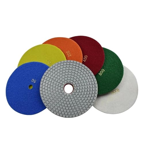 200 Mm 8 Zoll Nass-Diamant-Polierpads, 7-teiliges Schleifpapier-Set, Geeignet For Schleifen Und Polieren Von Marmor, Granit, Beton Stein(800) von YZQOZKJH