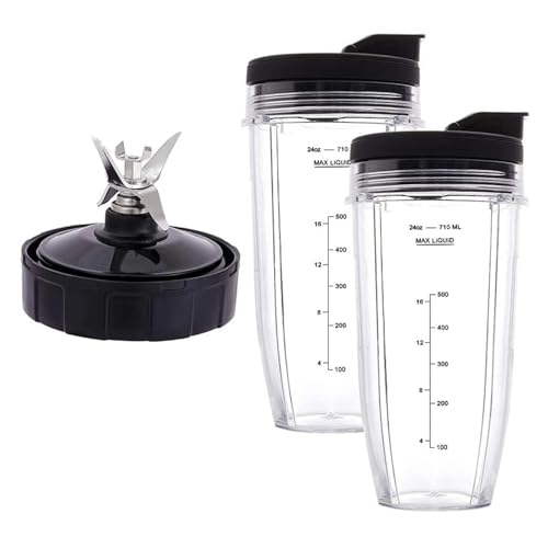 24-Unzen-Becher Mit To-Go-Deckel, 7-Flossen-Extraktionsklinge, Kompatibel Nutri IQ BN801 SS101 BL480-30 BL641 BL642-30 Mixer 24-Unzen-Becher Mit To-Go-Deckel, 7-Flossen-Extraktionsklinge, Kompatibel Nutri IQ BN801 SS101 BL480-30 BL641 BL642-30 Mixer von YZQOZKJH