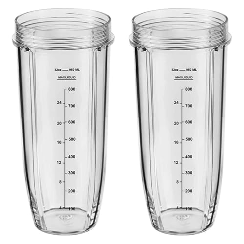 2er-Pack Ersatzbecher, 32 Oz, Mit Messskala, Kompatibel Mit BL450, BL451, BL484, BL486CO, BL480, BL492W, BL680A von YZQOZKJH