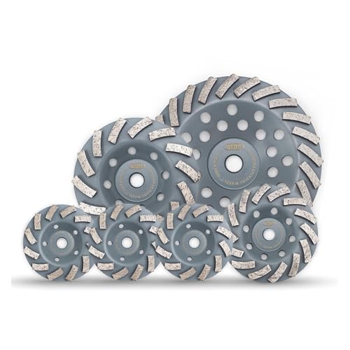 4'' 4,5'' 5'' 7'' Diamant-Turbo-Schleifscheiben For Beton, Marmor, Granit, Keramikfliesen, Steinschleifer, 5/8"-11 Cup Wheel(1 pc 180 mm) von YZQOZKJH