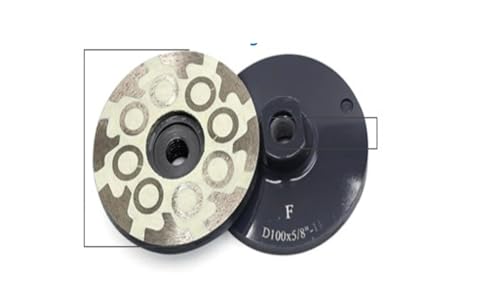 4'' Harzgefüllte Diamant-Schleifscheibe, M14 5/8"-11 Gewinde | 100 Mm Rückschraube, Beton-Granit-Schleifscheibe, Plattenwerkzeug(5 8-11 thread,Fine grit) von YZQOZKJH