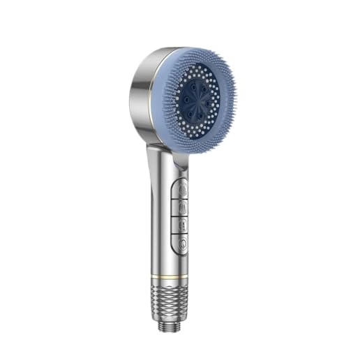 4 Modi Selbstreinigender Duschkopf Mit Silikonbürste Ein-Tasten-Stopp-Wassermassage Hochdruck-ABS-Duschkopf Mit Filter(4Pcs Filter) von YZQOZKJH
