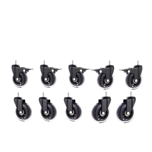 5 Teile/los 3 Zoll M6/M8/M10 PU Schraube Roller Eis Rad Elektrophorese Unterhaltung Ausrüstung Universal/bremse Stumm Caster(M8-Universal) von YZQOZKJH