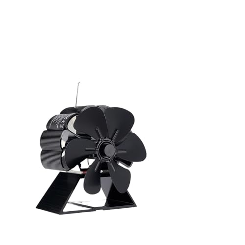 6-Blatt-Kaminventilator Mit Leiterboden, Wärmebetriebener Herdbrenner, Brennholzheizung(1Set) von YZQOZKJH