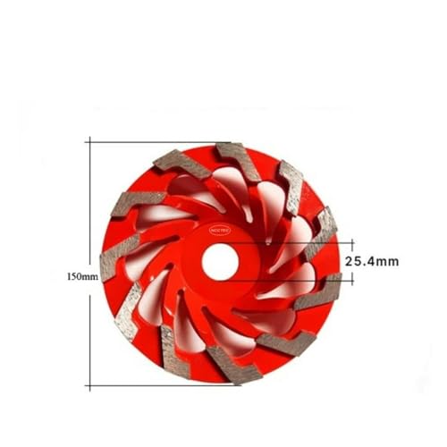 6'' Diamant-Schleiftellerräder Vom Typ L Mit Lasergeschweißten Segmenten | 150 Mm Schleifscheiben For Beton- Und Granitböden, 25,4 Mm Loch 6'' Diamant-Schleiftellerräder Vom Typ L Mit Lasergeschweißten Segmenten | 150 Mm Schleifscheiben For Beton- Und Granitböden, 25,4 Mm Loch von YZQOZKJH