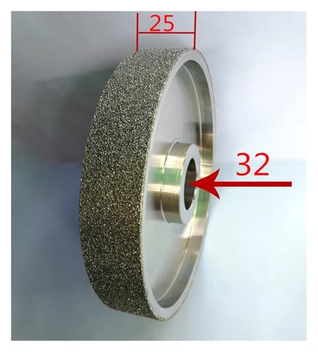 6 Zoll 150 X 25 32 Mm Schleifscheibe Diamant Flachschleifer, Kompatibel For Polieren Von Metall Und Stein, Körnung 80/180/240/600/800/1000(180) von YZQOZKJH