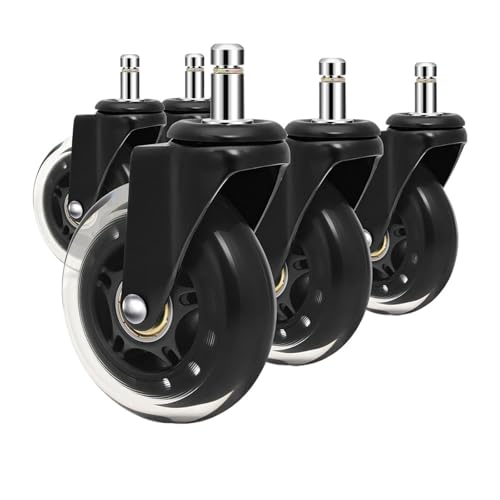 AD 5PCS Universal Mute Caster 50KG Rad 10mm 11mm Ersatz Bürostuhl Schwenkrollen 360 Grad Räder Möbel Hardware(11MM) von YZQOZKJH