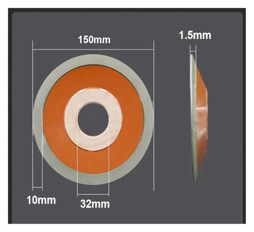 Diamant-Schleifscheibe Mit Einseitiger Abschrägung, Importierter Winkelschleifer, Wolframstahl-Sägeblatt, Fräser, Drehwerkzeug(320,150x32x10x1.5) von YZQOZKJH
