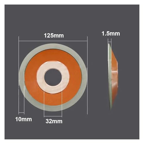Diamant-Schleifscheibe Mit Einseitiger Abschrägung, Importierter Winkelschleifer, Wolframstahl-Sägeblatt, Fräser, Drehwerkzeug(600,125x32x10x1.5) von YZQOZKJH