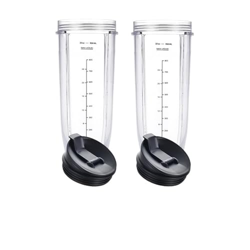 Ersatz-Mixbecher, Kompatibel Mit Ninja 32OZ-Bechern Mit Sip & Seal-Deckeln, Kompatibel Mit Mixern Der Auto IQ-Serie BL480 (2er-Pack) von YZQOZKJH