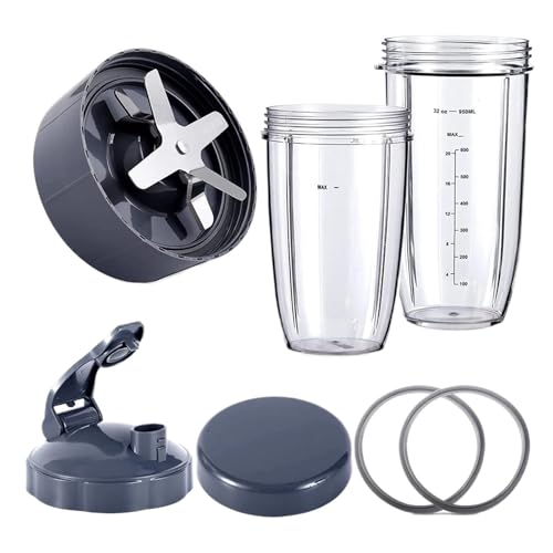 Ersatzteile For Mixer, Kompatibel Mit NutriBullet-Mixern 600 W/900 W/PRO – Entsafterklinge Und 32-oz-Huge-Cups 24-oz-Huge-Cups XT Ersatzteile For Mixer, Kompatibel Mit NutriBullet-Mixern 600 W/900 W/PRO – Entsafterklinge Und 32-oz-Huge-Cups 24-oz-Huge-Cups XT von YZQOZKJH