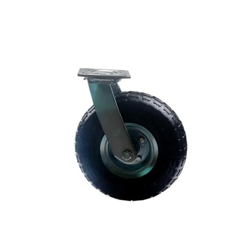 Heavy Duty Caster 10 Zoll Aufblasbare Gummiräder Hotelgepäck Edelstahl Trolley Rollen Universal 1 PC(10-inch-A-Active) von YZQOZKJH