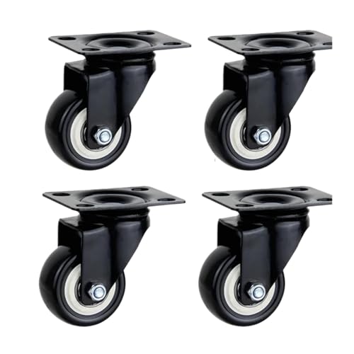 Heavy Duty Casters Gummi Räder Rollen For Möbel Rad Caster 360 Grad Industrie Mit Bremse Büro(4 brake wheels,2 inch) von YZQOZKJH