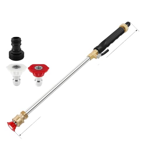 Hochdruck-Wasserspritzpistole, Metalldüse, Gartenschlauch, Rasen- Und Autowaschanlage, Sprühgerät, Sprinkler, Autowaschwerkzeug, Wasserpistole, Dropshipping(Black) von YZQOZKJH