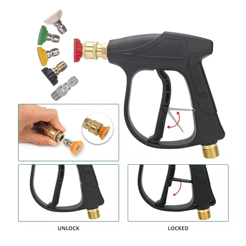 Hochdruckreiniger-Wasserpistole Mit Auto-Reinigungsschlauch(Type F) von YZQOZKJH