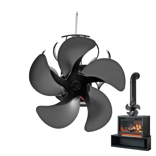 Kaminventilator For Holzöfen, Kein Strom, Kaminventilator For Holzöfen, Heizzubehör, Leise, For Den Innenbereich, Heimkino(5 leaves) von YZQOZKJH