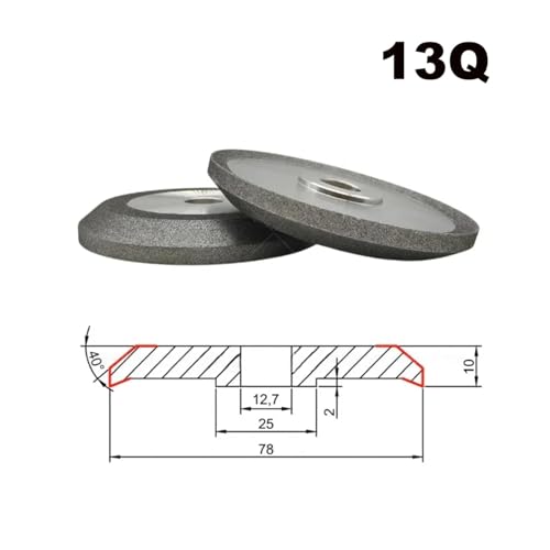 MR-X1 X3 13B 13AD 20G 13Q Z13-2 CBN-Schleifscheibe, 3 Zoll 1/2'' Dorn, CBN 230, kompatibel mit Schnellarbeitsstahl(13Q,CBN230) von YZQOZKJH