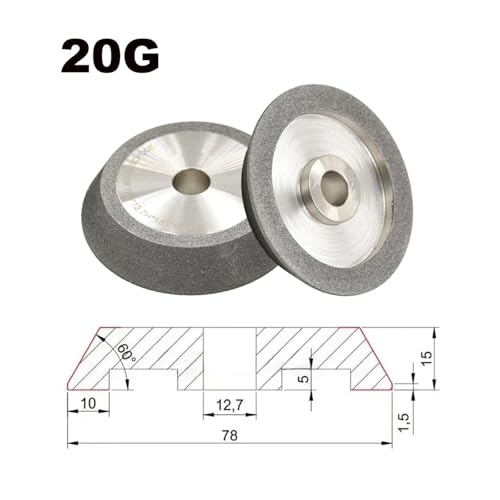 MR-X1 X3 13B 13AD 20G 13Q Z13-2 CBN-Schleifscheibe, 3 Zoll 1/2'' Dorn, CBN 230, kompatibel mit Schnellarbeitsstahl(20G,SDC230) von YZQOZKJH