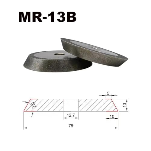 MR-X1 X3 13B 13AD 20G 13Q Z13-2 CBN-Schleifscheibe, 3 Zoll 1/2'' Dorn, CBN 230, kompatibel mit Schnellarbeitsstahl(MR-13B,CBN230) von YZQOZKJH
