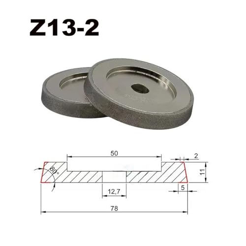 MR-X1 X3 13B 13AD 20G 13Q Z13-2 CBN-Schleifscheibe, 3 Zoll 1/2'' Dorn, CBN 230, kompatibel mit Schnellarbeitsstahl(Z13-2,CBN230) von YZQOZKJH