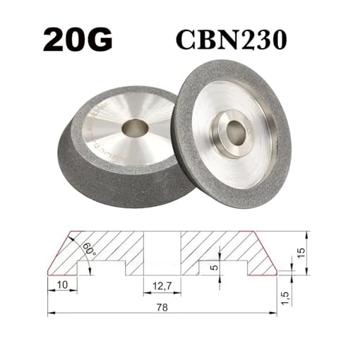 MR Z13-2 CBN-Schleifscheiben, 78 Mm, MR-13A/D 26A SDC-Diamantscheibe, Kompatibel For Schärfen Von Hartmetall-Wolfram-Bohrwerkzeugen(SDC230,MR-20G) von YZQOZKJH