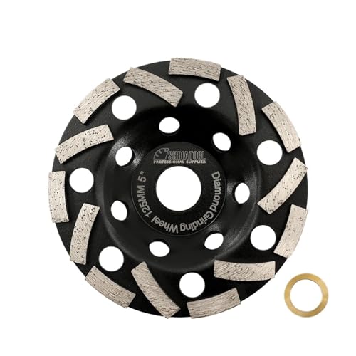 SHDIATOOL 1pc Diamant Schleifen Rad 4,5 Zoll 5 Zoll Granit Marmor Grinder Platte Beton Polieren Disc Tasse Rad Bohrung 22,23mm(1pc 115mm) von YZQOZKJH