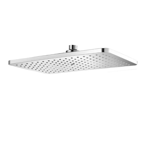 Schwarz Golden Dusche Kopf Regen Wasserhahn Große Fluss ABS Handbrause Zubehör(Chrome Showerhead) von YZQOZKJH