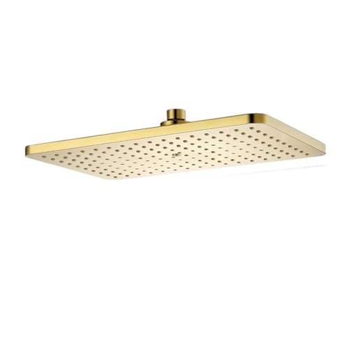 Schwarz Golden Dusche Kopf Regen Wasserhahn Große Fluss ABS Handbrause Zubehör(Golden Showerhead) von YZQOZKJH