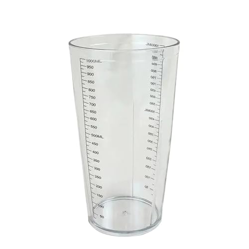 Schwarzer Milchshake-Becher Aus Kunststoff Mit Waage, 1000 Ml, Kompatibel Mit Milchshake-Maker, Barzubehör For Zuhause, Rührbecher, Küchenhelfer, Cocktail-Shaker von YZQOZKJH