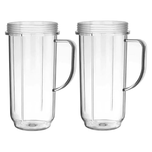 W8KC 2er-Pack Kunststoff-Saftbecher, Mixer, Getränkebehälter, Ersatzteil For Entsaftermaschine, Kompatibel Mit MB1001 von YZQOZKJH