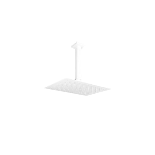 Weiß Schwarz Gold 8/10 Zoll Edelstahl Ultradünne Wasserfall-Duschköpfe Regenduschkopf Regen Quadratisch Rund(White Square Top,10 inch 250mm) von YZQOZKJH