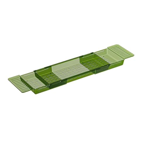 YZQOZKJH Ausziehbarer Badetisch über der Badewanne, multifunktionaler Regal-Organizer, Halter von YZQOZKJH