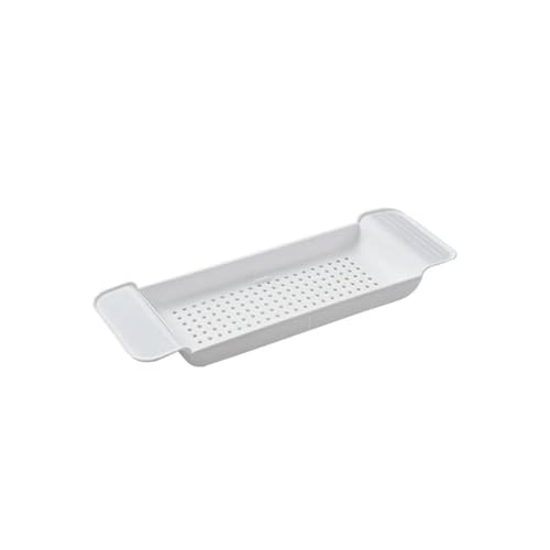 YZQOZKJH Badezimmer Badewanne Ablagefach Einweichbrett Multifunktionale Handy Tablet Anti-Rutsch-Halterung(White) von YZQOZKJH