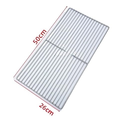 YZQOZKJH Edelstahl Barbecue Net EET Square Thiened Outdoor Holzkohle Ofen Barbecueid Haushaltswerkzeug dicht Me(Black 50 * 26cm) von YZQOZKJH